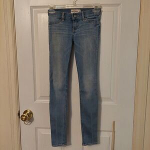 Abercrombie Kids Medium Acid Wash Blue Low Rise Skinny Jeans Sz 12